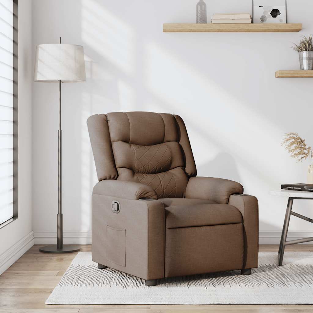 Fauteuil inclinable Marron Tissu