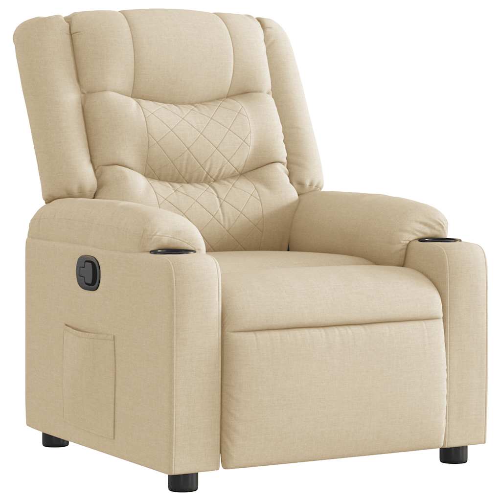 Fauteuil inclinable Crème Tissu