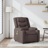 Fauteuil de massage inclinable Marron foncé Tissu