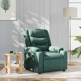 Fauteuil de massage inclinable Vert foncé Tissu