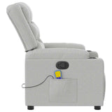 Fauteuil de massage inclinable gris nuage tissu