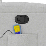 Fauteuil de massage inclinable gris nuage tissu