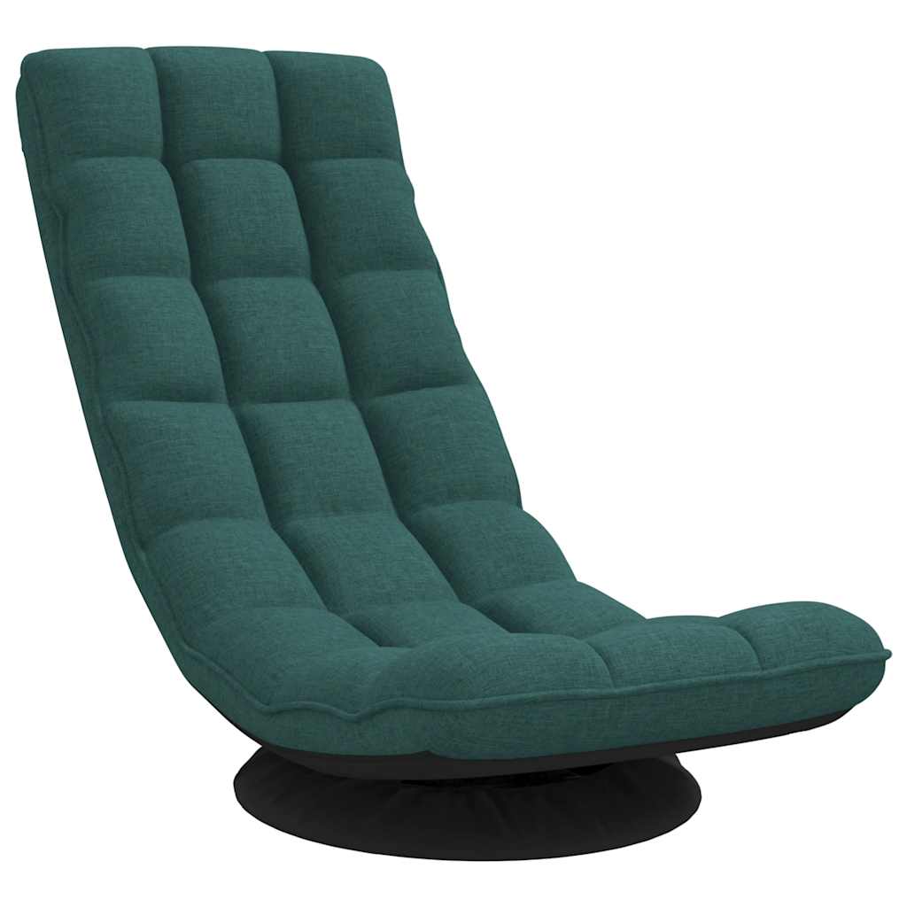 Fauteuil de sol pivotant vert foncé 70x51x79 cm tissu