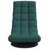 Fauteuil de sol pivotant vert foncé 70x51x79 cm tissu