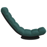 Fauteuil de sol pivotant vert foncé 70x51x79 cm tissu