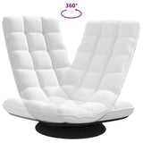 Fauteuil de sol pivotant blanc 70x51x79 cm tissu