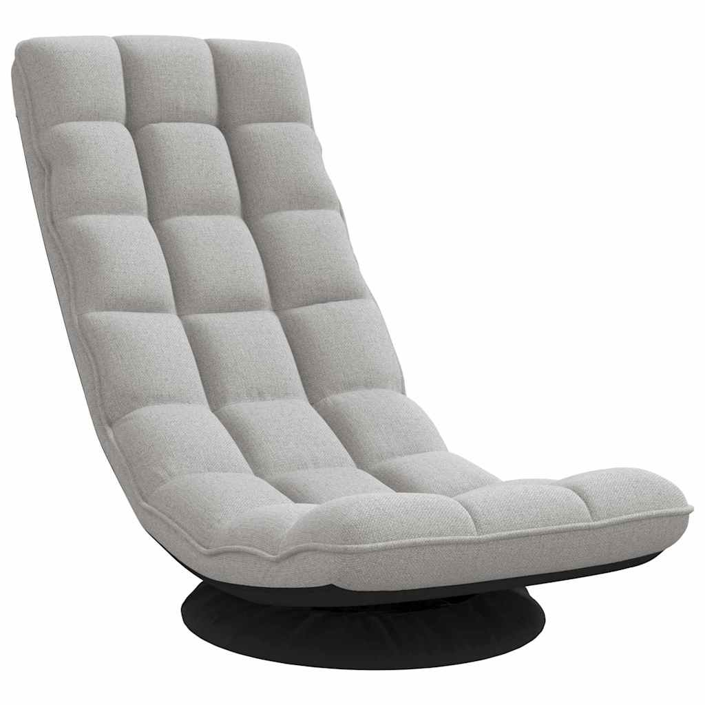 Fauteuil de sol pivotant gris nuage 70x51x79 cm tissu