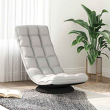Fauteuil de sol pivotant gris nuage 70x51x79 cm tissu