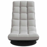 Fauteuil de sol pivotant gris nuage 70x51x79 cm tissu