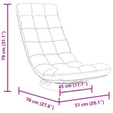 Chaise de sol pivotante en lin 70x51x79 cm