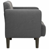 Canapé-chaise accoudoirs gris foncé 54 cm tissu velours côtelé