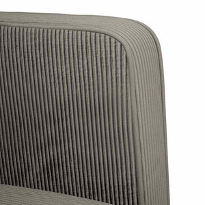 Canapé causeuse gris clair 109 cm tissu velours côtelé