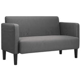 Canapé causeuse gris foncé 109 cm tissu velours côtelé