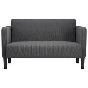 Canapé causeuse gris foncé 109 cm tissu velours côtelé