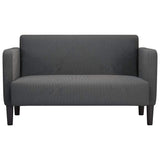 Canapé causeuse gris foncé 109 cm tissu velours côtelé