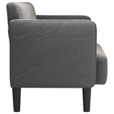 Canapé causeuse gris foncé 109 cm tissu velours côtelé