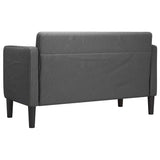 Canapé causeuse gris foncé 109 cm tissu velours côtelé