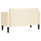 Canapé causeuse crème 109 cm tissu velours côtelé