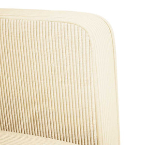 Canapé causeuse crème 109 cm tissu velours côtelé