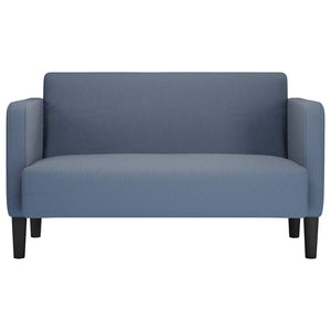 Canapé causeuse bleu 109 cm tissu velours côtelé