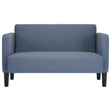 Canapé causeuse bleu 109 cm tissu velours côtelé