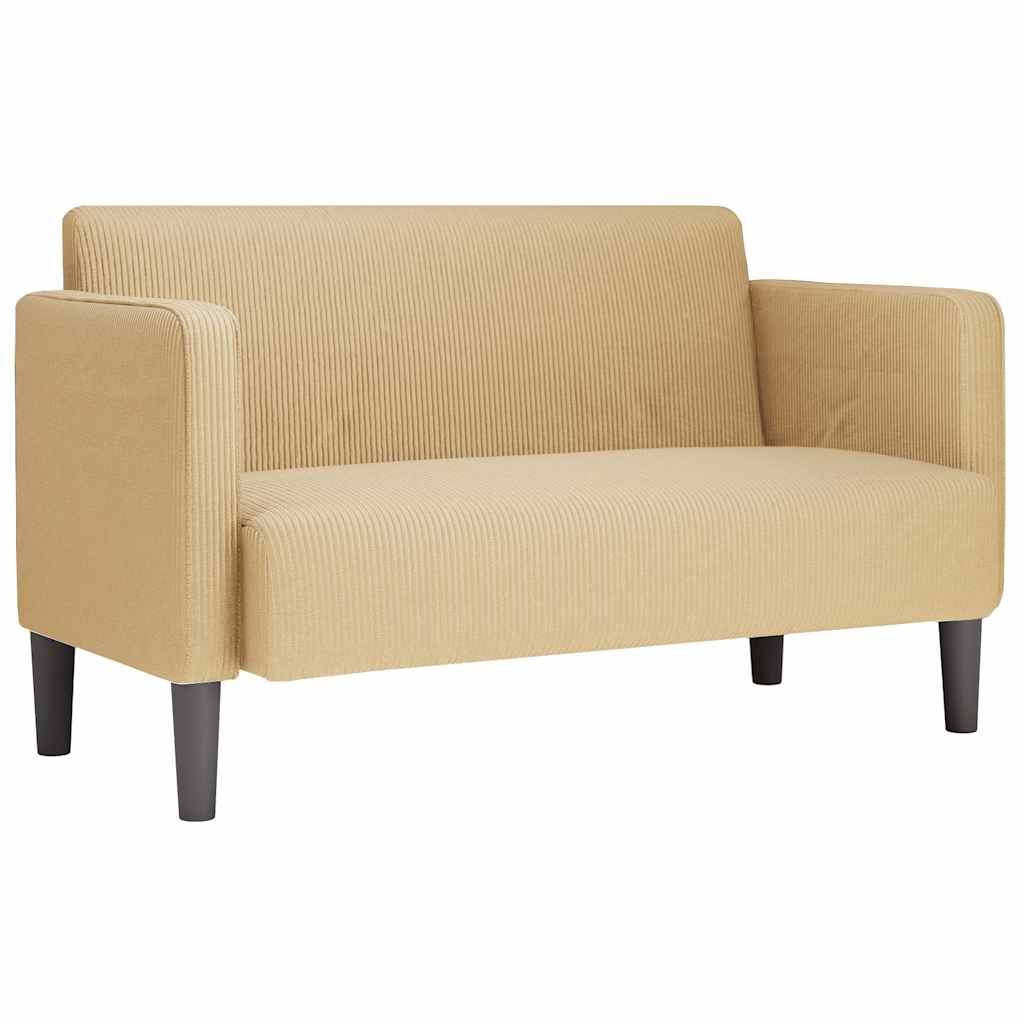 Canapé causeuse gris-vert 109 cm tissu velours côtelé