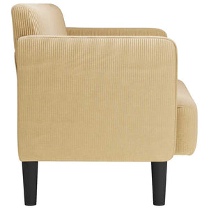 Canapé causeuse gris-vert 109 cm tissu velours côtelé