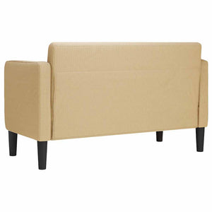 Canapé causeuse gris-vert 109 cm tissu velours côtelé