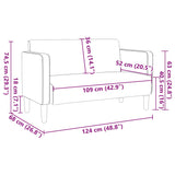 Canapé causeuse vert foncé 109 cm tissu velours côtelé