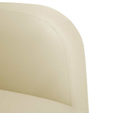 Chaise de canapé avec accoudoirs crème 54 cm similicuir