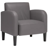 Chaise de canapé avec accoudoirs gris 54 cm similicuir