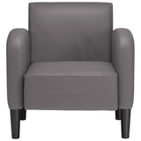 Chaise de canapé avec accoudoirs gris 54 cm similicuir