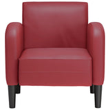 Chaise de canapé et accoudoirs rouge bordeaux 54 cm similicuir