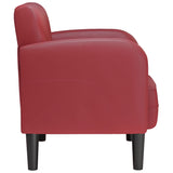 Chaise de canapé et accoudoirs rouge bordeaux 54 cm similicuir