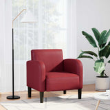 Chaise de canapé et accoudoirs rouge bordeaux 54 cm similicuir