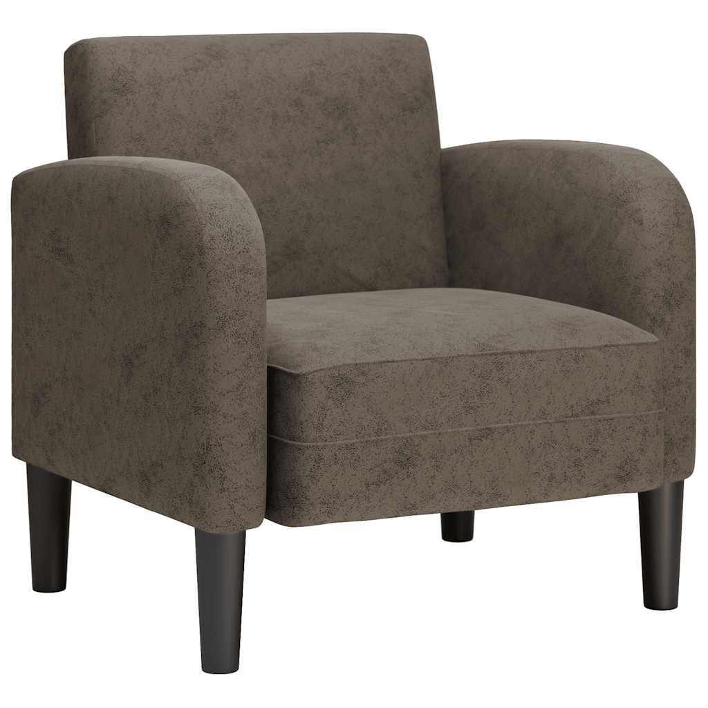 Chaise de canapé avec accoudoirs gris foncé 54 cm similicuir