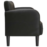 Canapé causeuse noir 110 cm similicuir