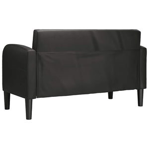 Canapé causeuse noir 110 cm similicuir