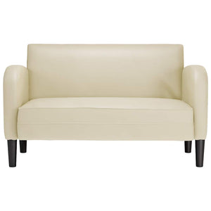 Canapé causeuse crème 110 cm similicuir