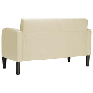 Canapé causeuse crème 110 cm similicuir