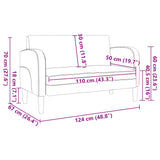 Canapé causeuse crème 110 cm similicuir