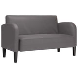 Canapé causeuse gris 110 cm similicuir