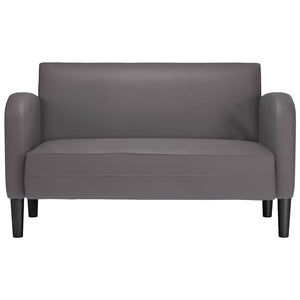 Canapé causeuse gris 110 cm similicuir