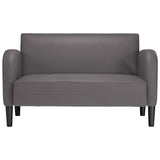 Canapé causeuse gris 110 cm similicuir