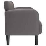 Canapé causeuse gris 110 cm similicuir