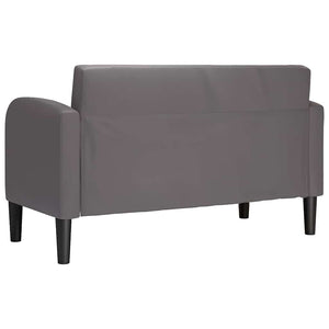 Canapé causeuse gris 110 cm similicuir