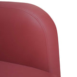 Canapé causeuse rouge bordeaux 110 cm similicuir