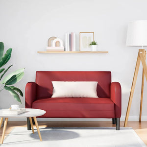 Canapé causeuse rouge bordeaux 110 cm similicuir