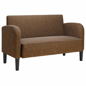 Canapé causeuse marron 110 cm similicuir