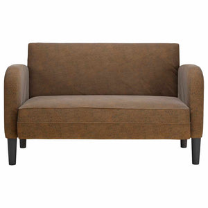 Canapé causeuse marron 110 cm similicuir